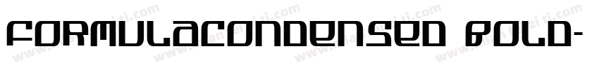 FormulaCondensed Bold字体转换